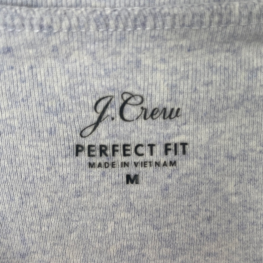 J. Crew Perfect Tee set 2 lilac and Gray Long Sleeve cotton crew neckTees - Picture 3 of 7